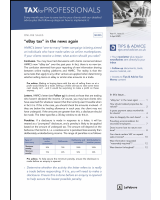 Tax for Professionals - Online only